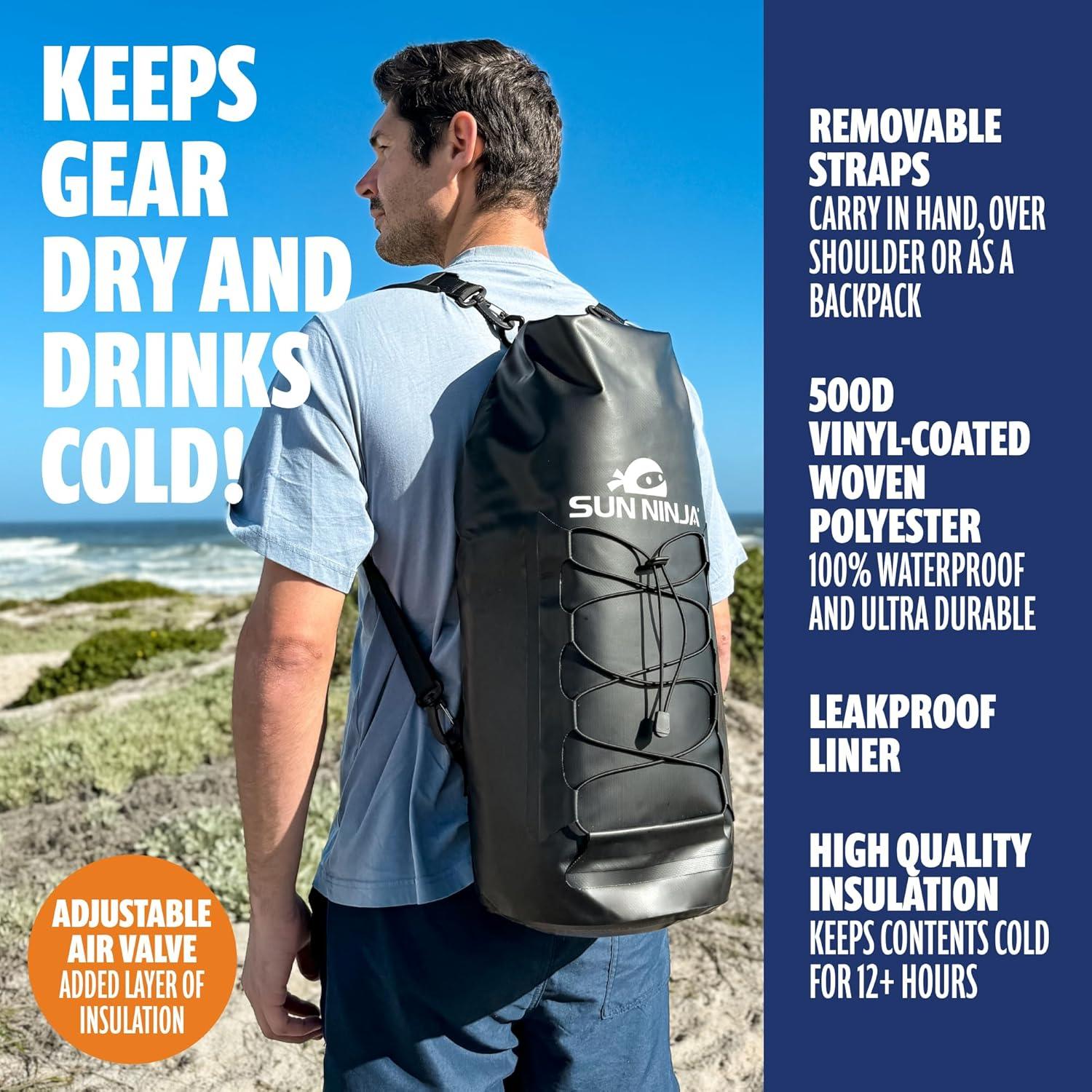 Cooler Flotante Sun Ninja 20L Impermeable y Aislado