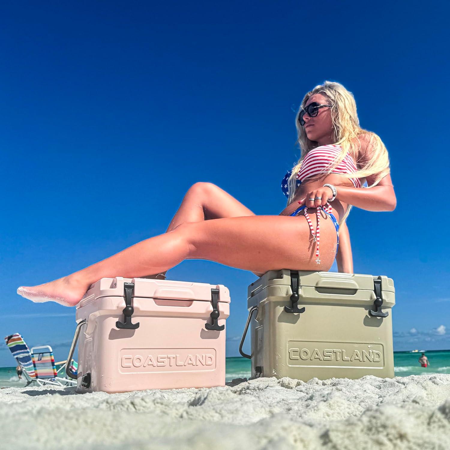 Enfriador Aislado Coastland Bay 20 Qt Rosa para Uso Diario