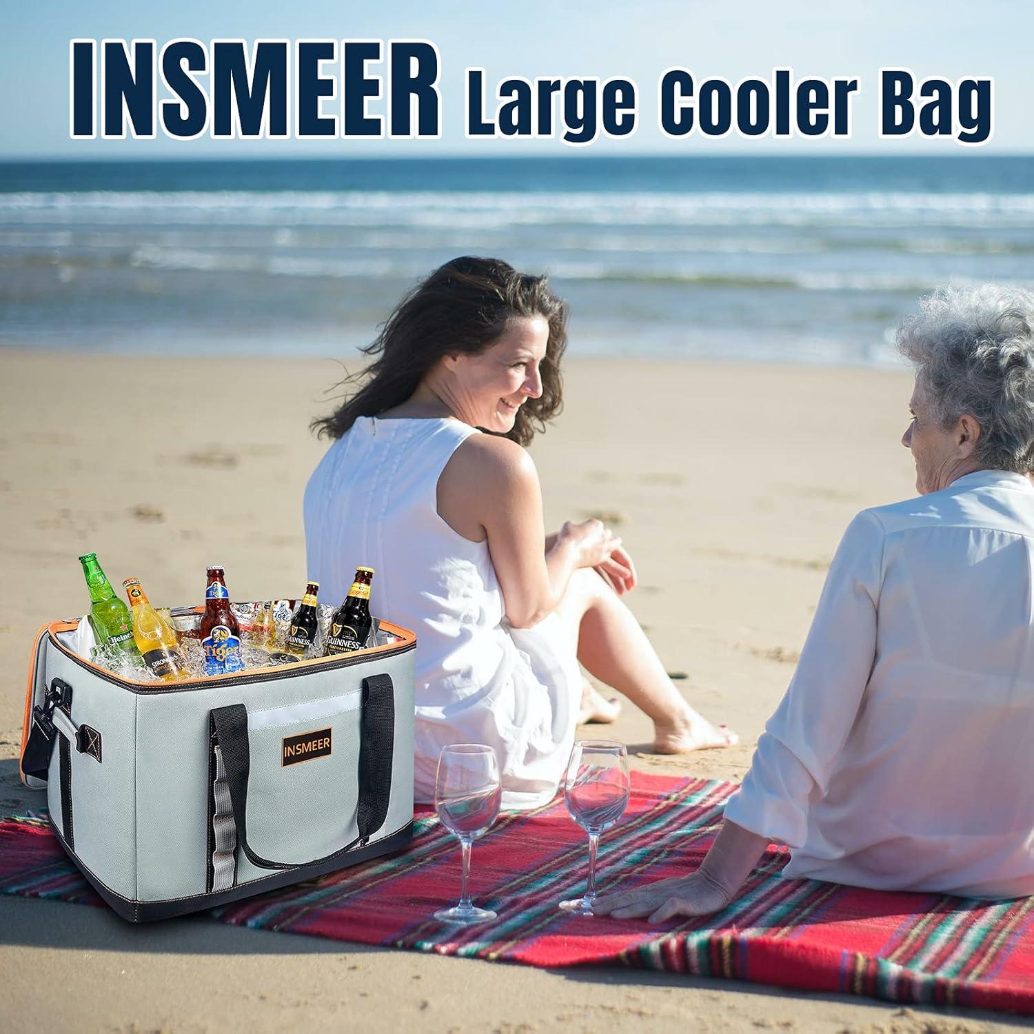 Bolsa Térmica Aislada INSMEER 48L Plegable para Camping y Picnic