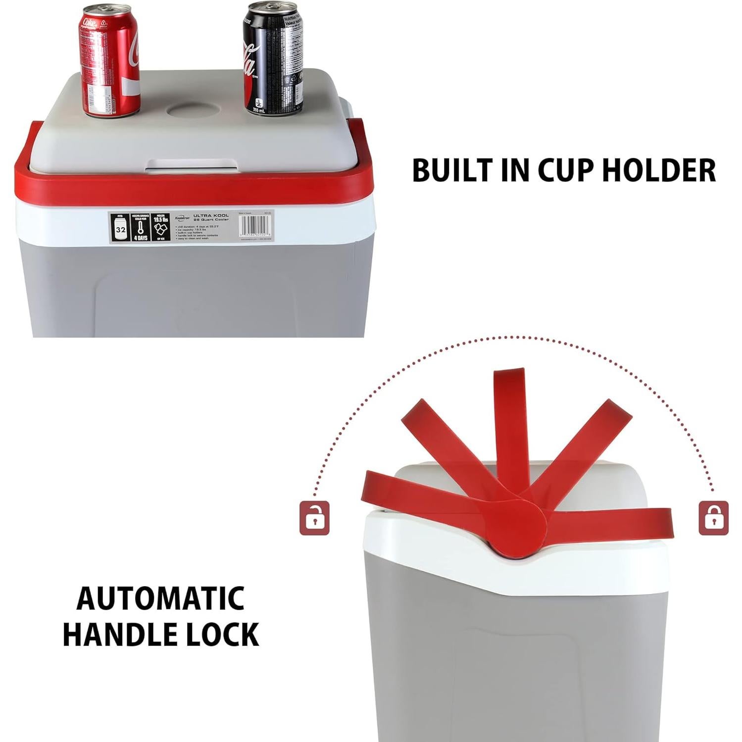 Enfriador de Bebidas Koolatron 54L Acero Inoxidable Portátil