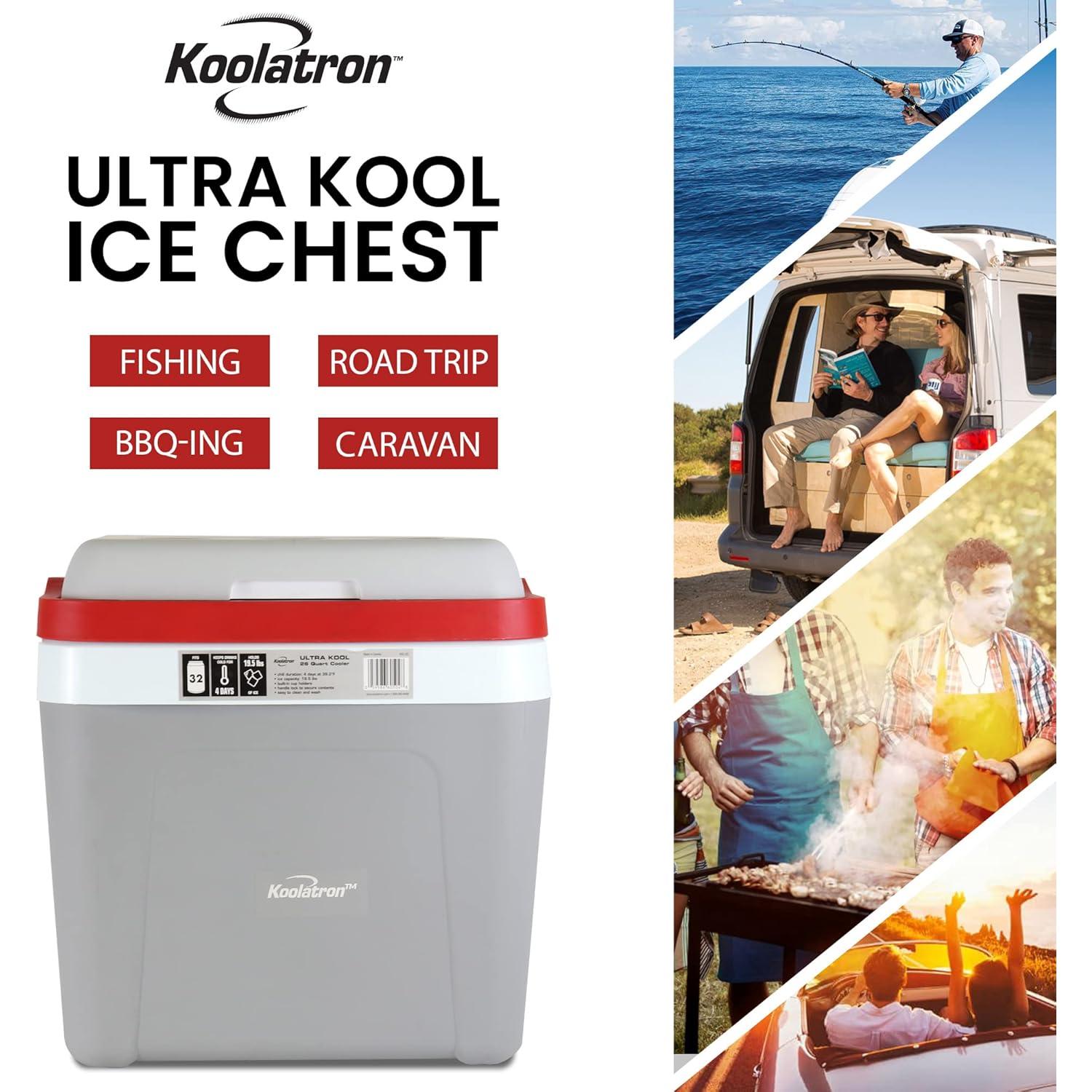 Enfriador de Bebidas Koolatron 54L Acero Inoxidable Portátil
