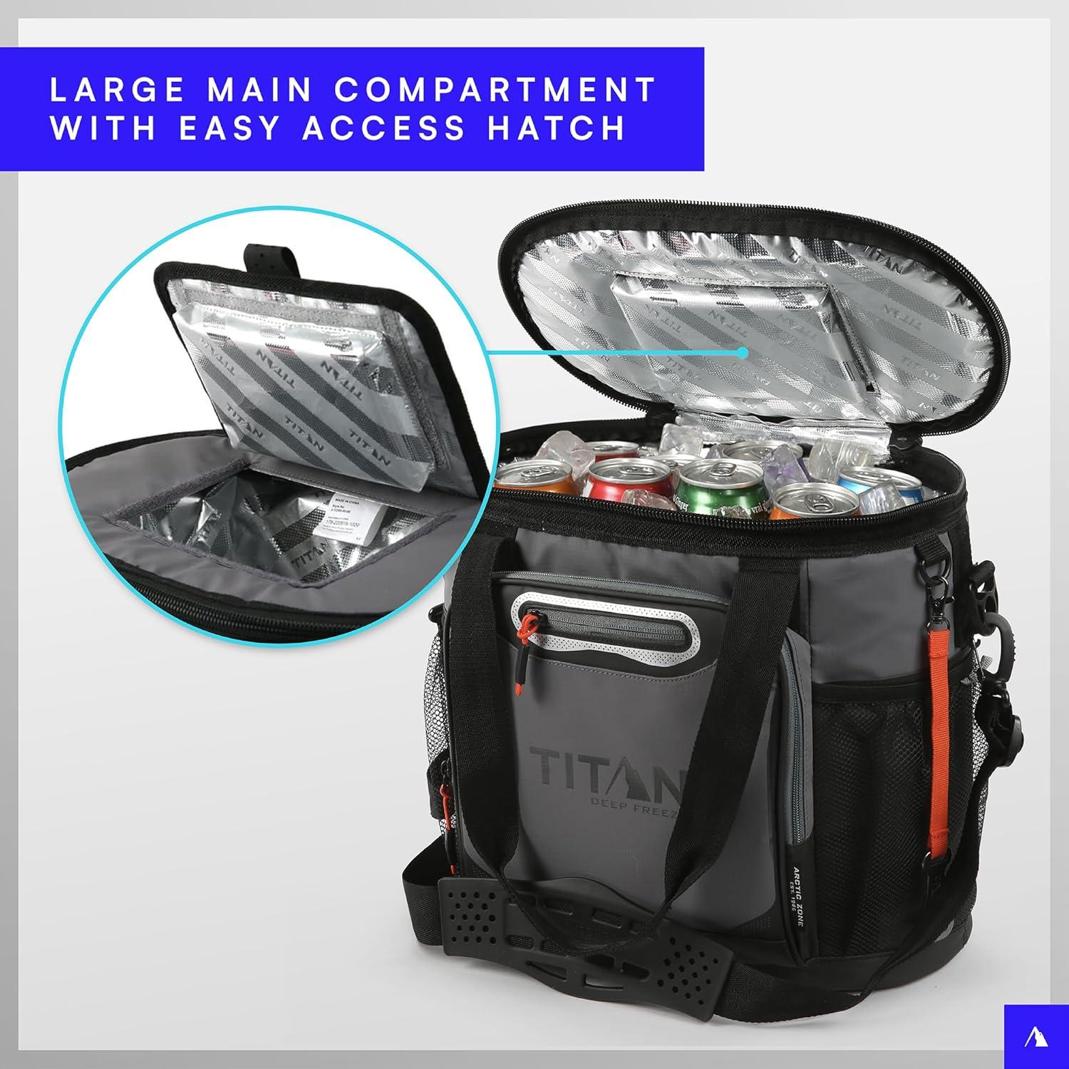 Refrigerador Aislado Titan 24 Latas Tote Gris Sharkskin