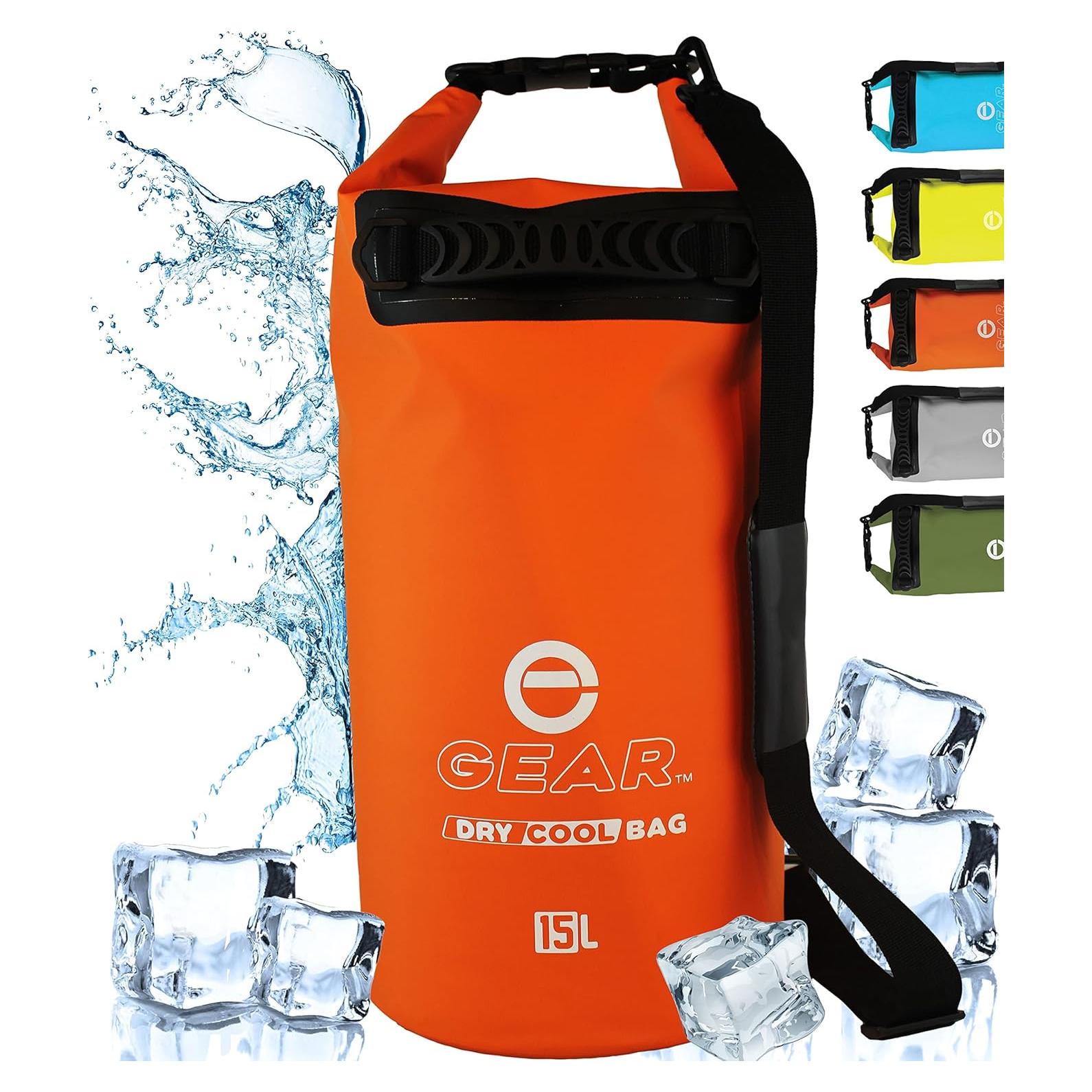 Bolsa Enfriadora Aislada Enthusiast Gear 15L Impermeable Naranja