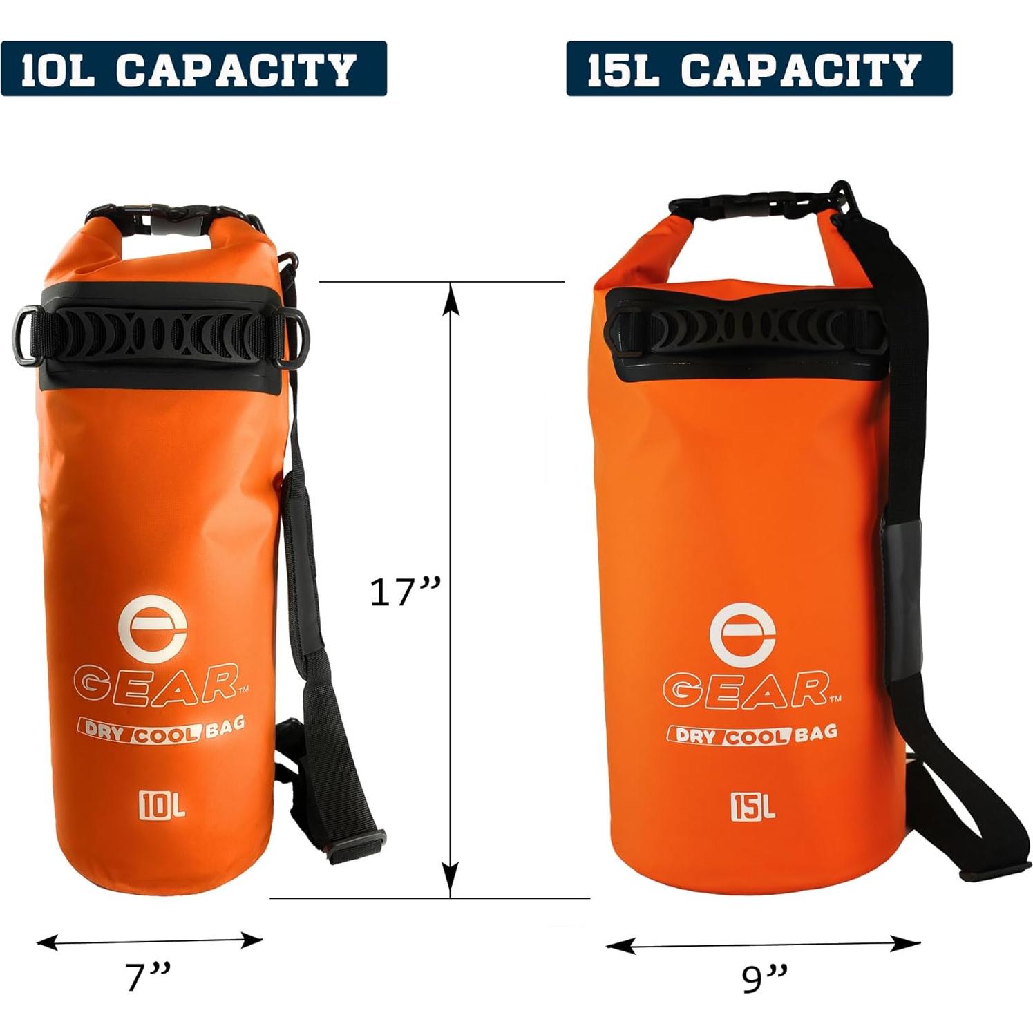 Bolsa Enfriadora Aislada Enthusiast Gear 15L Impermeable Naranja