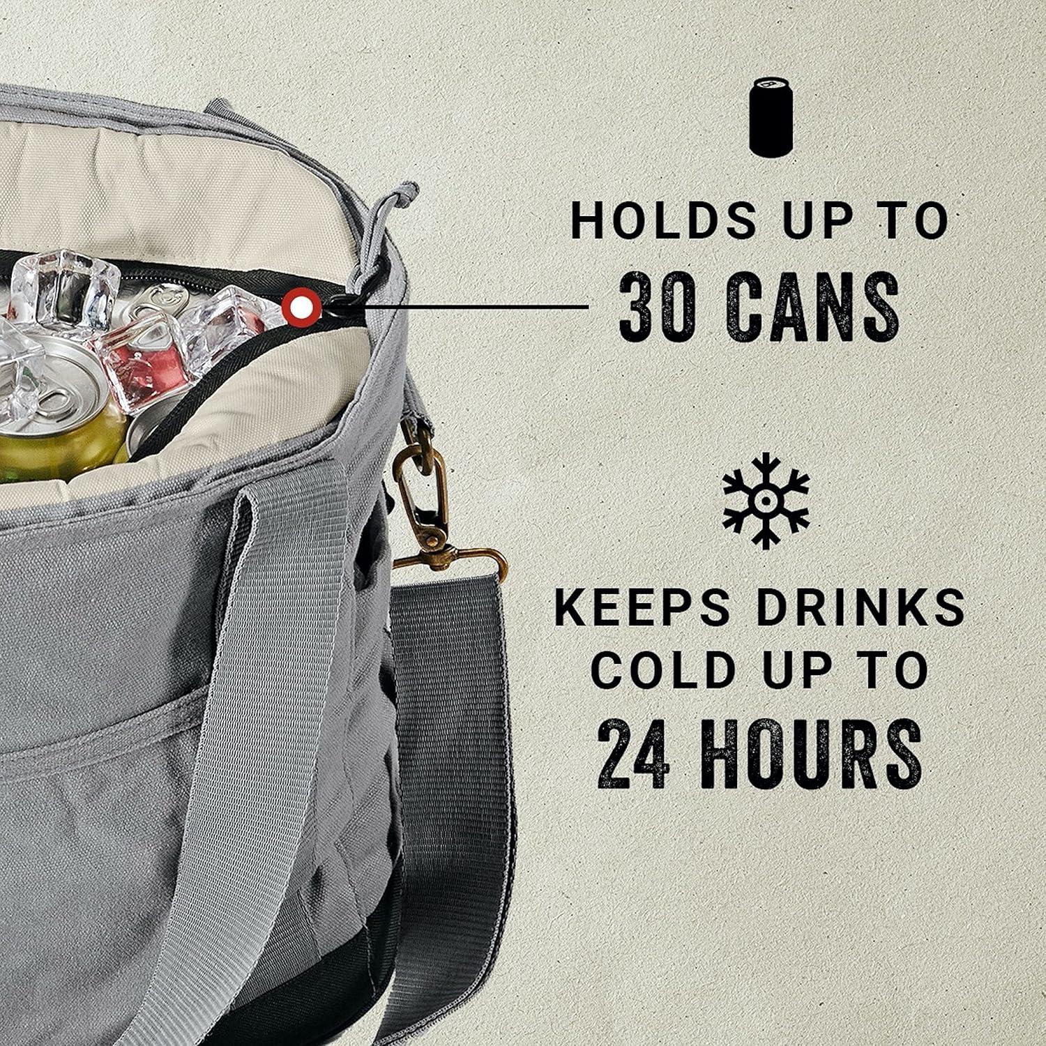 Cooler Aislado Coleman Heritage 30 Latas Gris para Camping