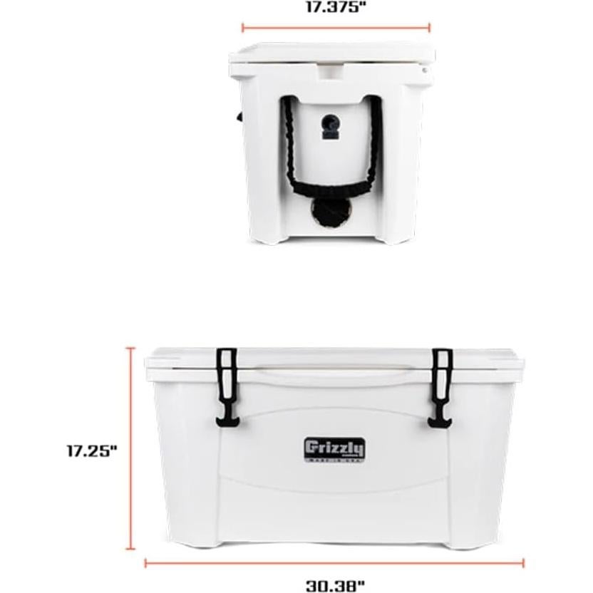 Enfriador Grizzly 60 qt Azul Claro Aislado para Camping y Playa