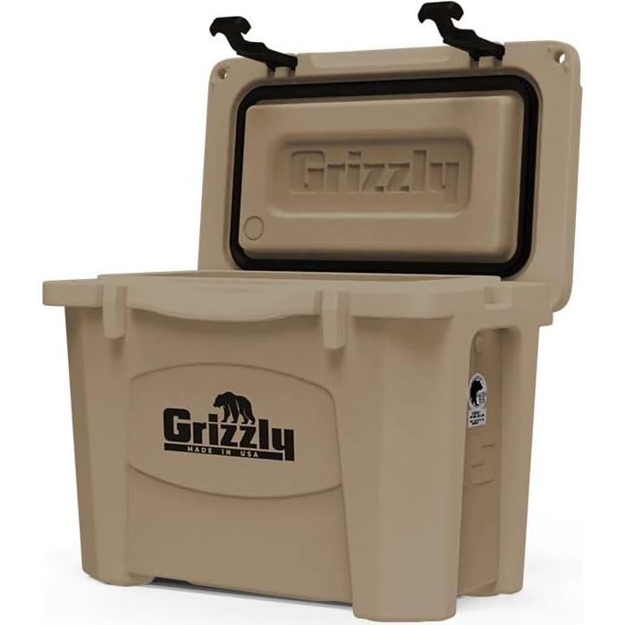Enfriador Grizzly 15 Cuartos Aislado Rotomoldeado Tan