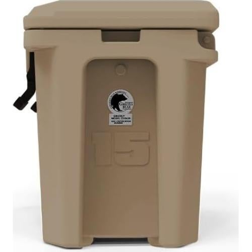 Enfriador Grizzly 15 Cuartos Aislado Rotomoldeado Tan