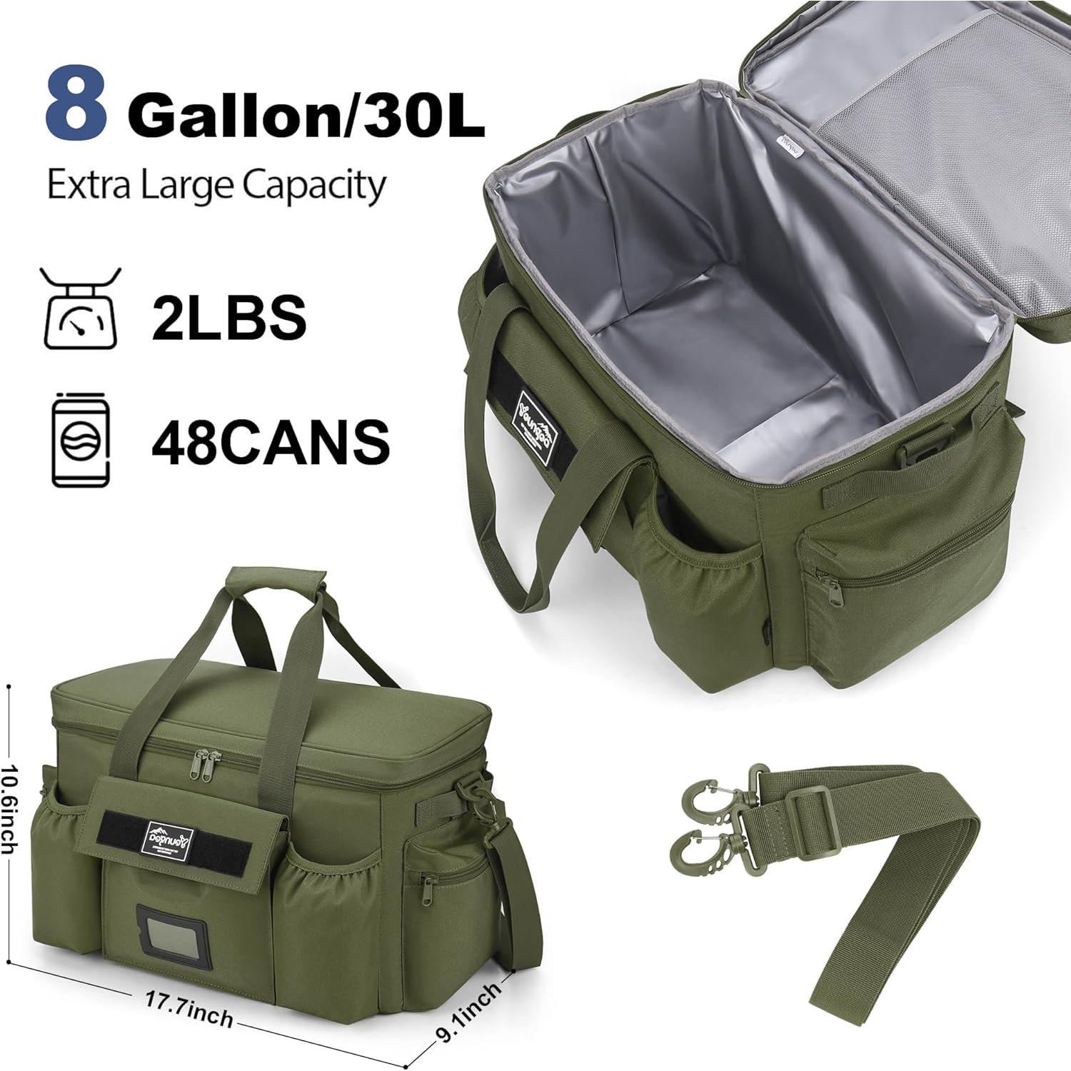 Bolsa Enfriadora Plegable YOUNGOA 30L Aislada Verde