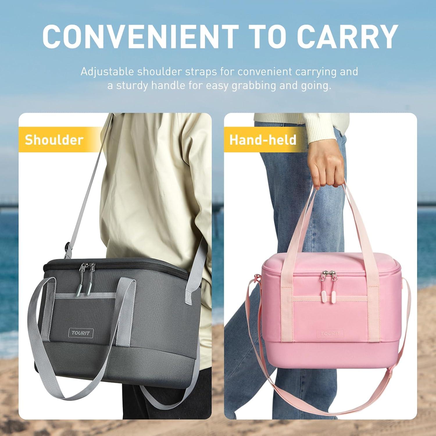 Bolsa Térmica Aislada TOURIT 12L Gris Oscuro para Camping