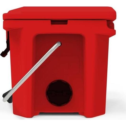 Cooler Grizzly 20 Cuartos Rojo Aislado para Camping y Playa