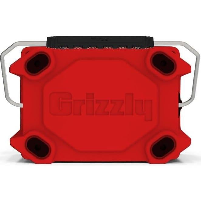 Cooler Grizzly 20 Cuartos Rojo Aislado para Camping y Playa
