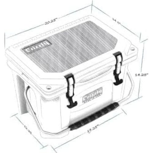 Cooler Grizzly 20 Cuartos Rojo Aislado para Camping y Playa