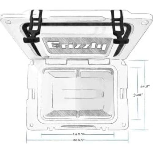 Cooler Grizzly 20 Cuartos Rojo Aislado para Camping y Playa
