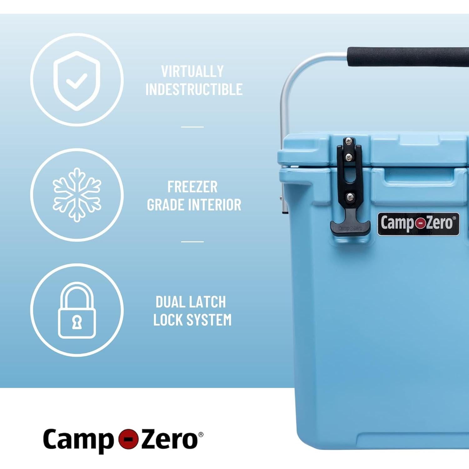Enfriador Portátil CAMP-ZERO 16L Azul Cielo con Divisor