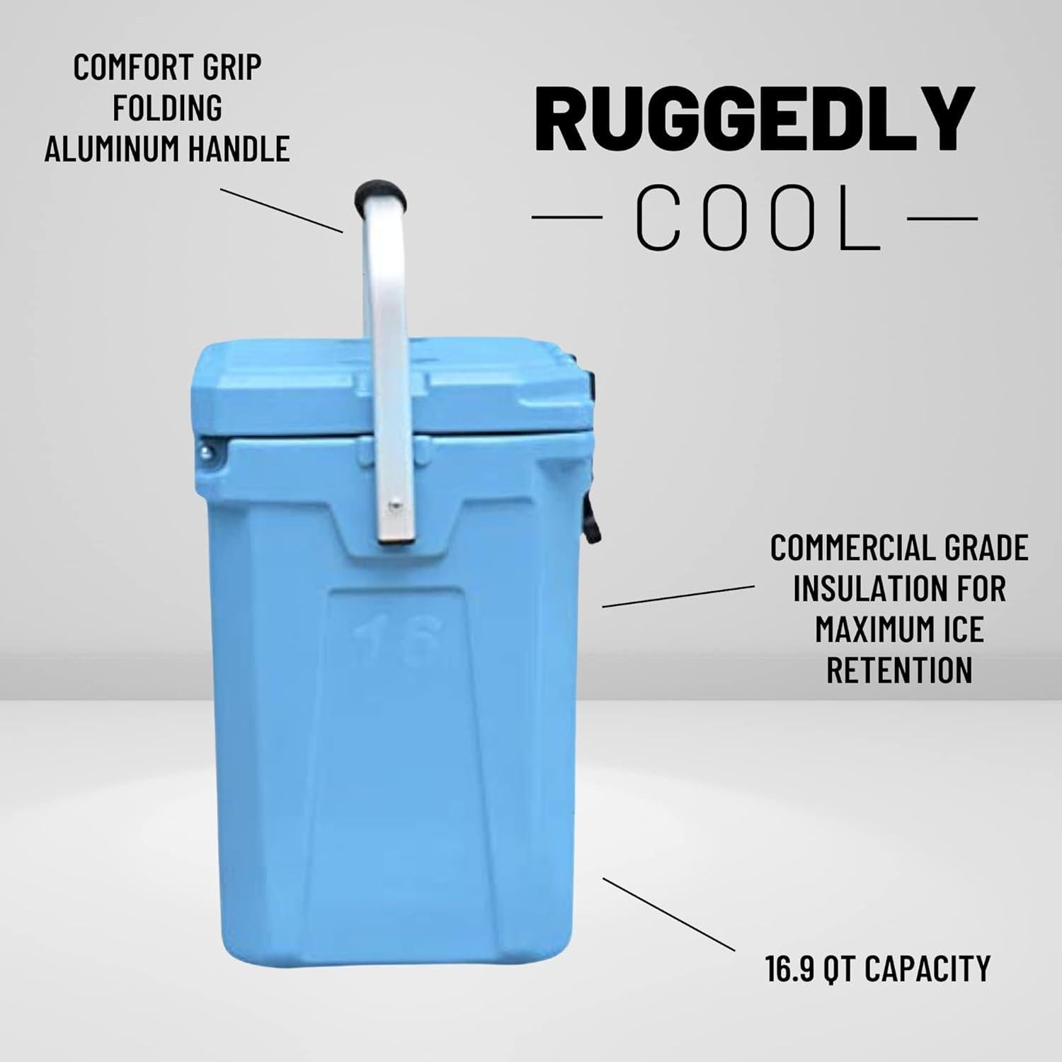 Enfriador Portátil CAMP-ZERO 16L Azul Cielo con Divisor