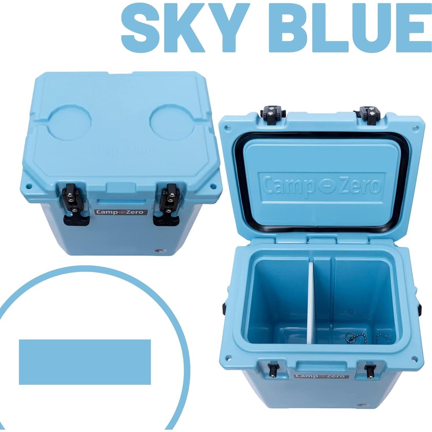 Enfriador Portátil CAMP-ZERO 16L Azul Cielo con Divisor