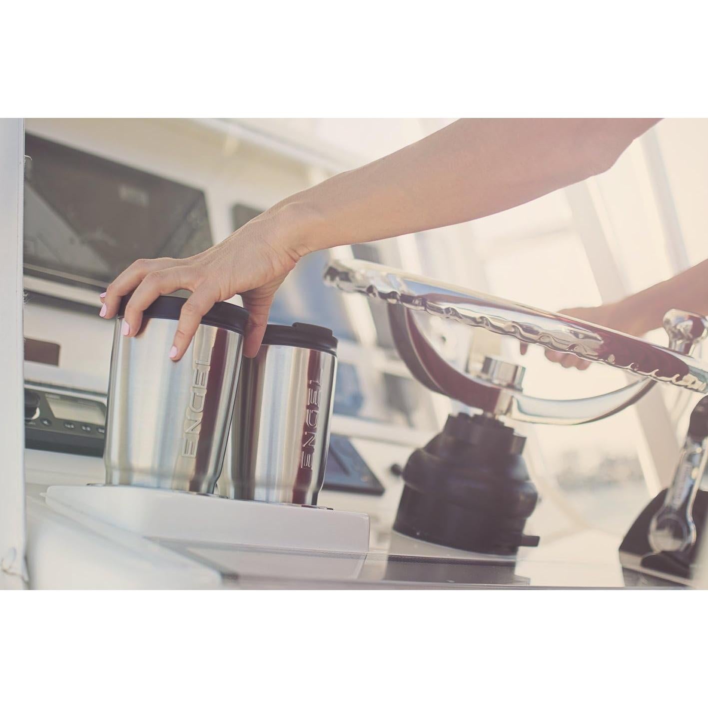 Vaso Térmico ENGEL de Acero Inoxidable 30oz Plata Aislado