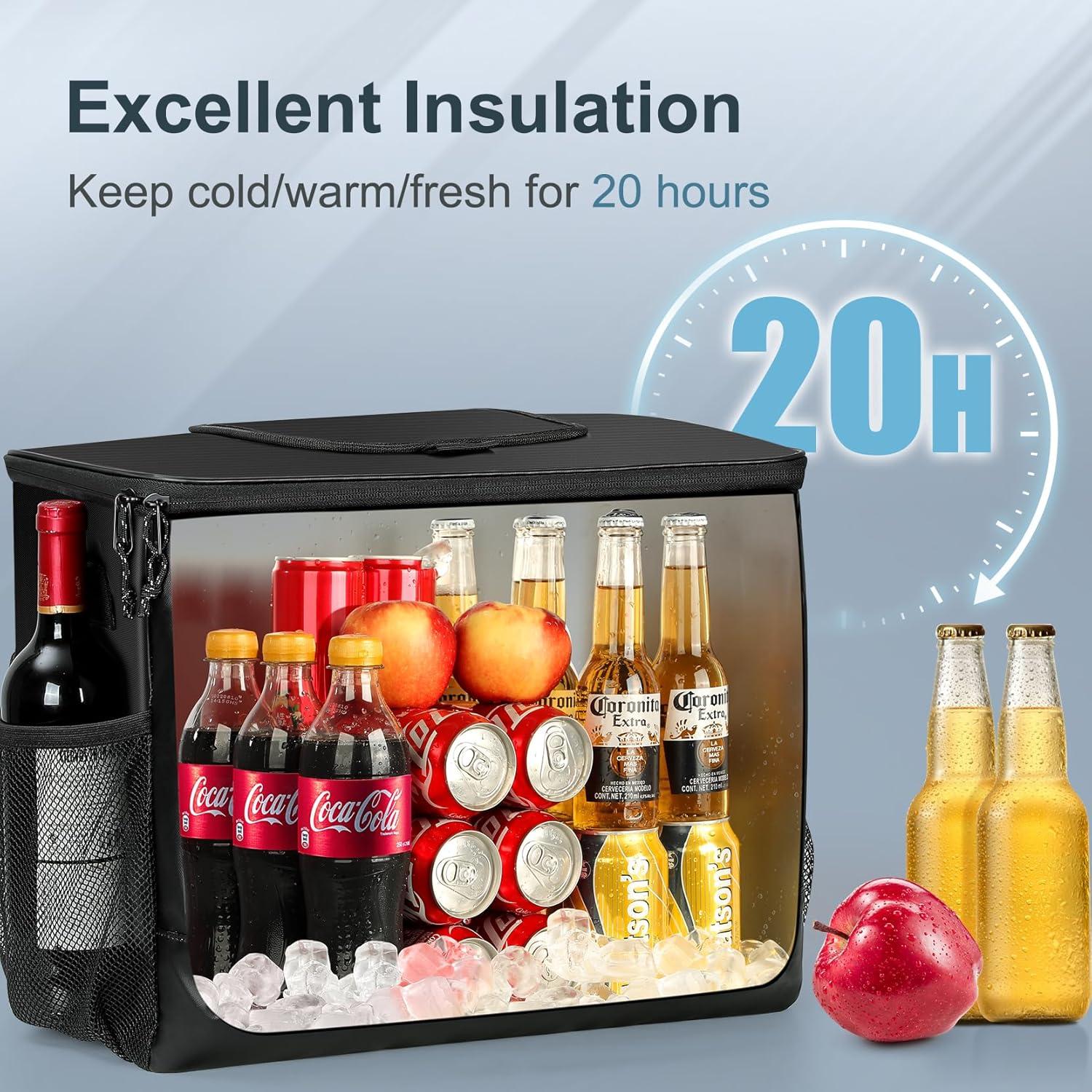 Bolsa Térmica ZAKEEP Grande 30 Latas Impermeable Negra