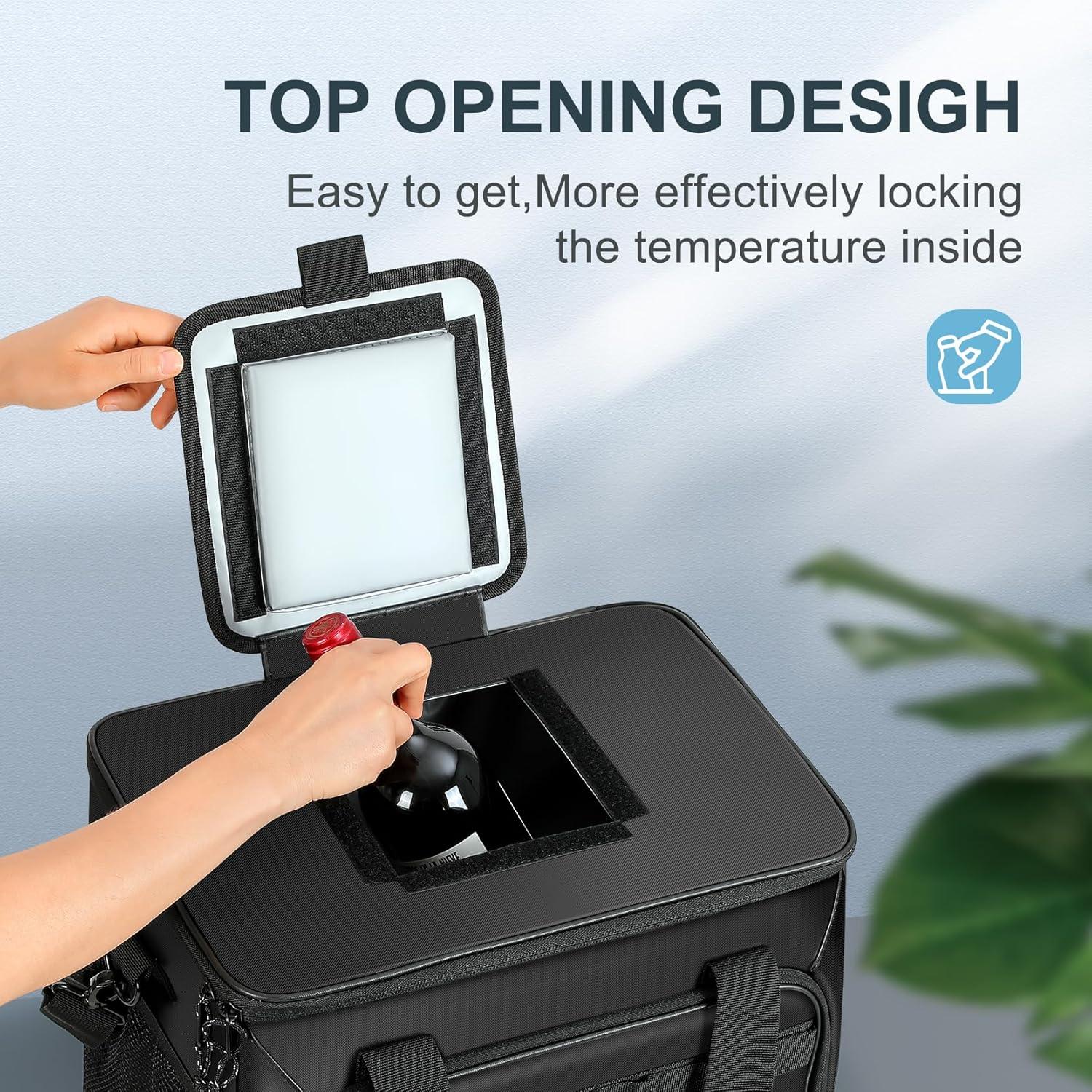 Bolsa Térmica ZAKEEP Grande 30 Latas Impermeable Negra