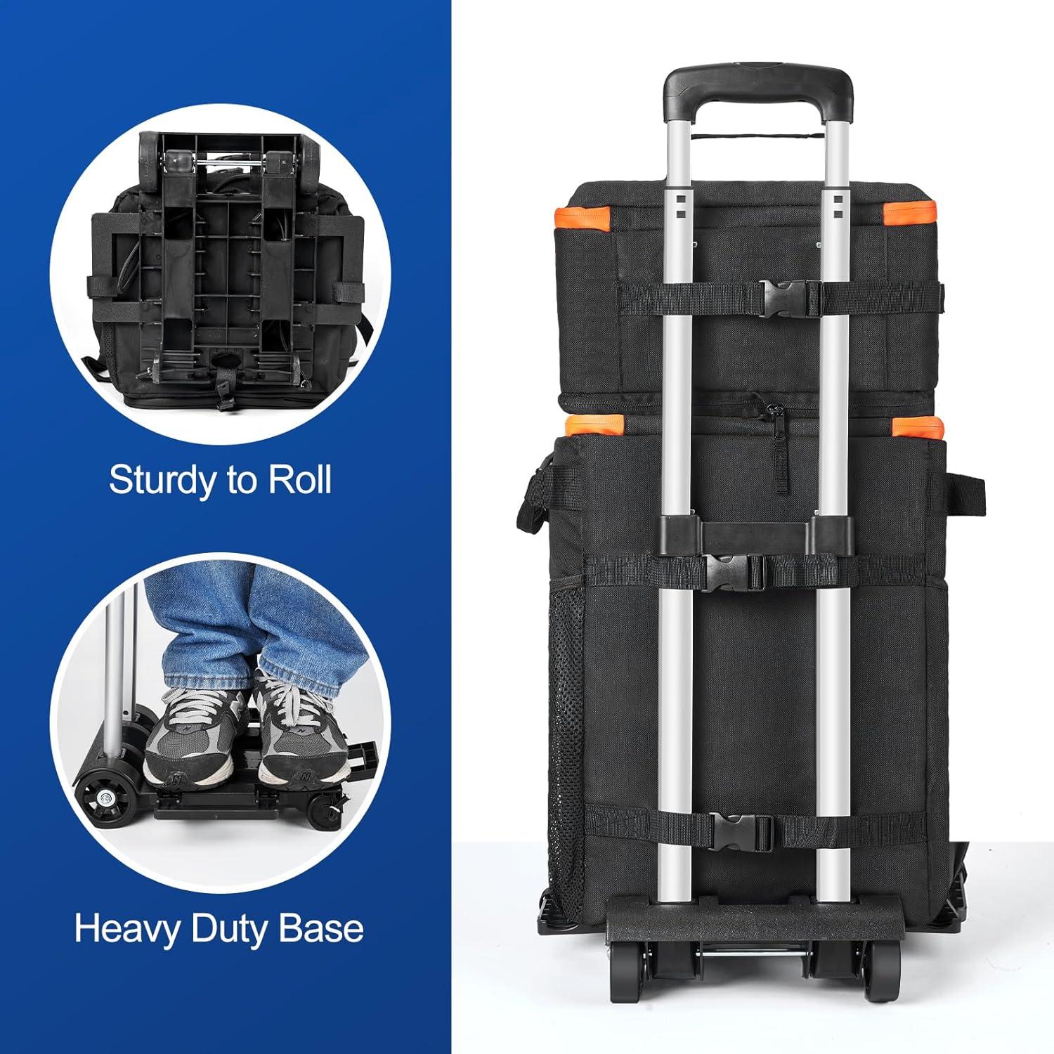 Enfriador de Hielo Plegable Odoland 48 Latas con Ruedas