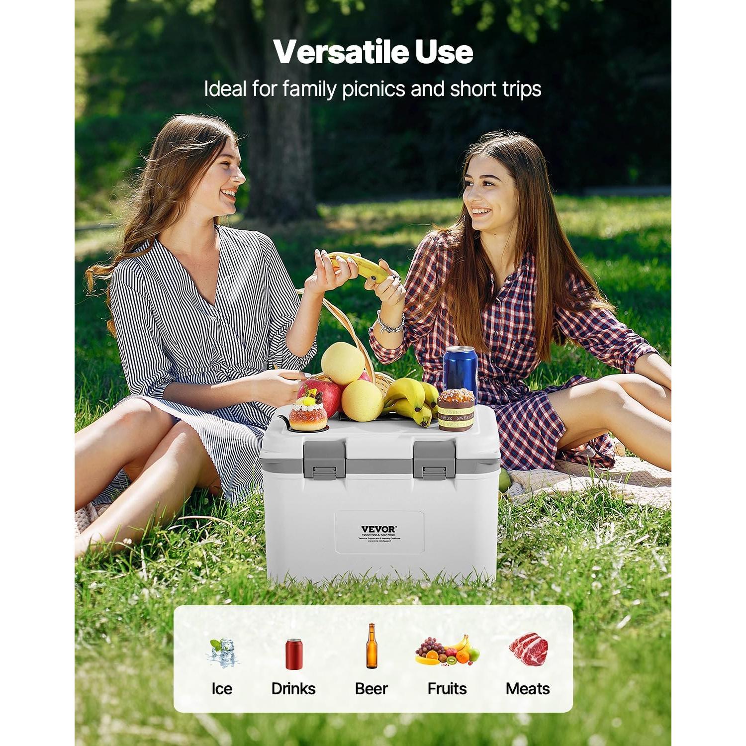 Enfriador Portátil VEVOR 21QT Aislado Ligero para Picnic