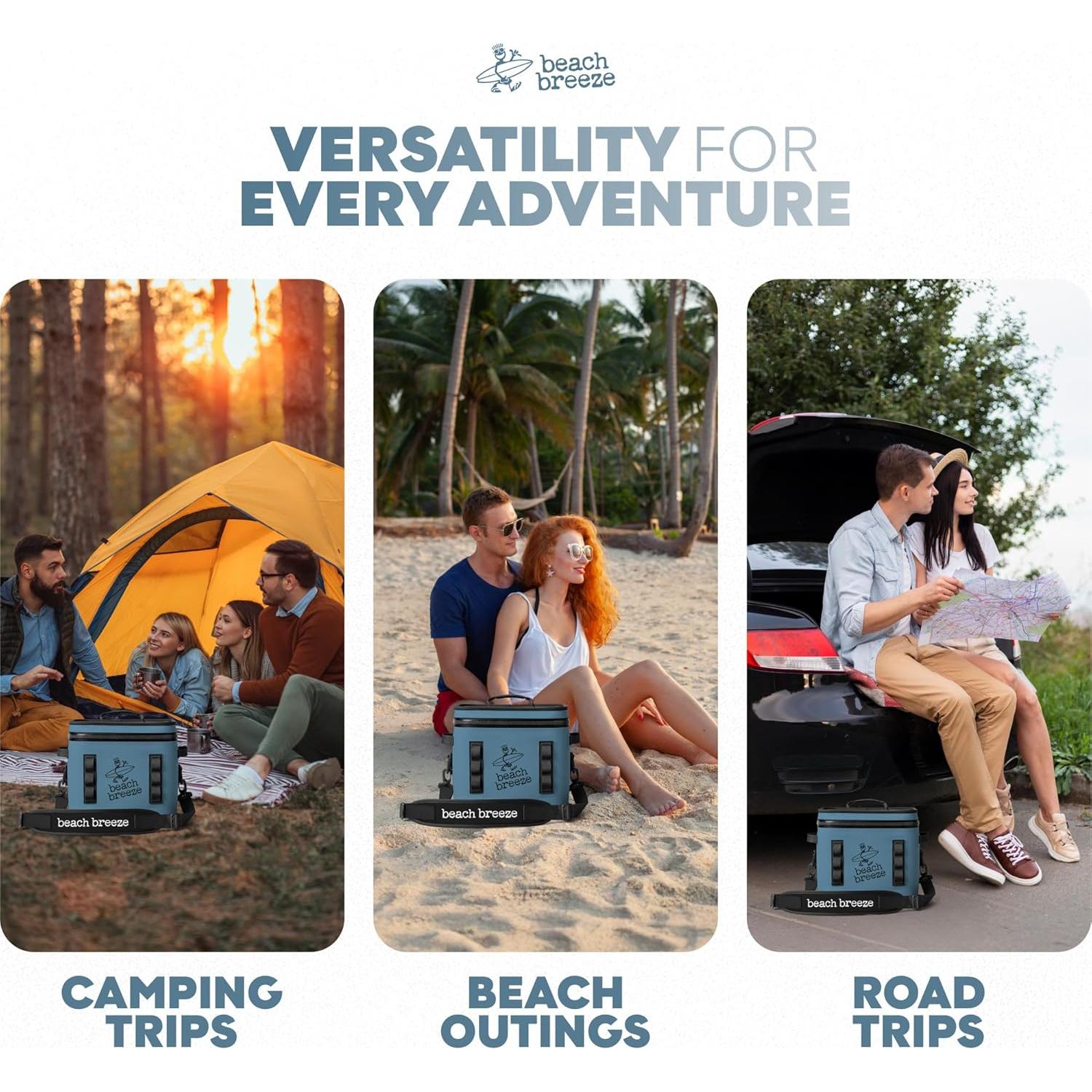 Bolsa Enfriadora Aislada Brisa de Playa 9.46L Azul