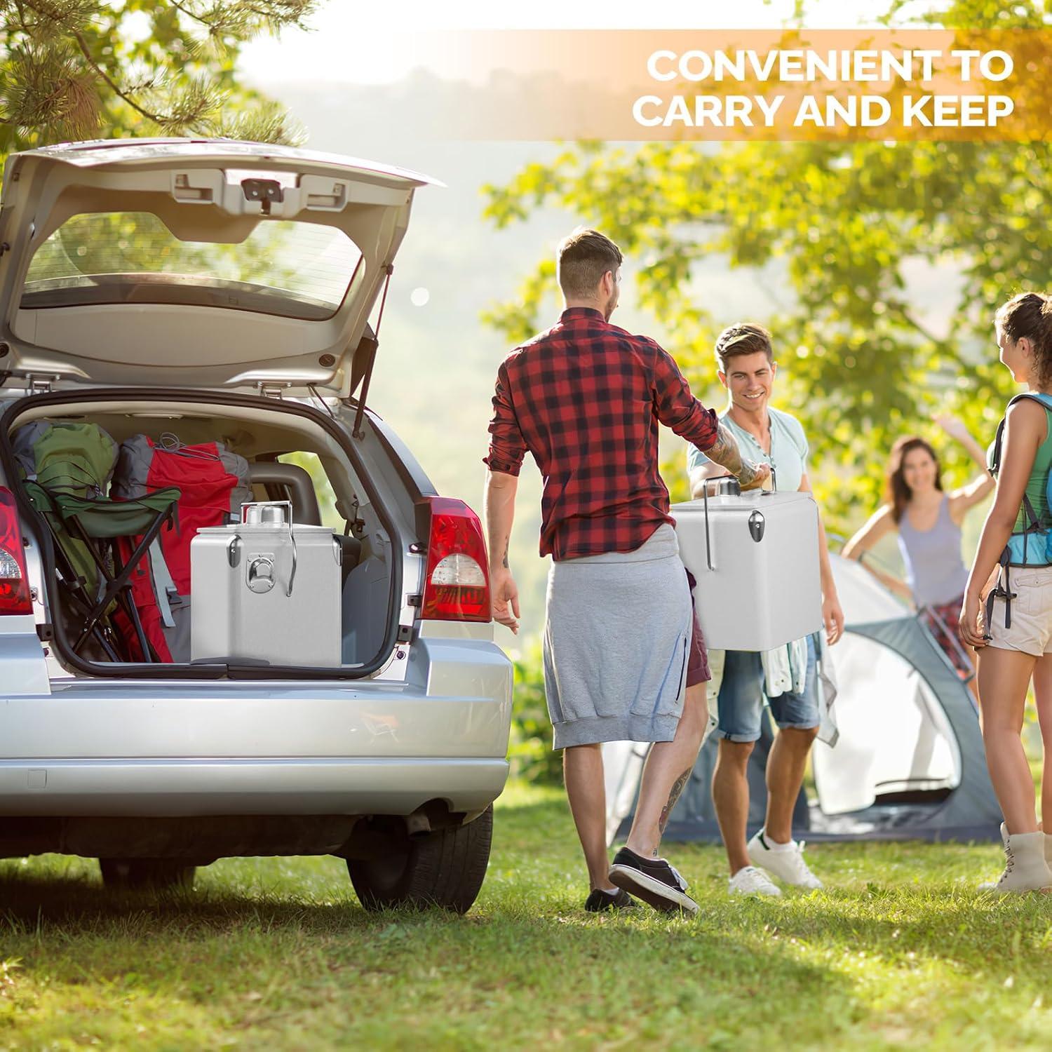 Nevera Portátil VINGLI 13L Retro Aislada para Camping y Picnics