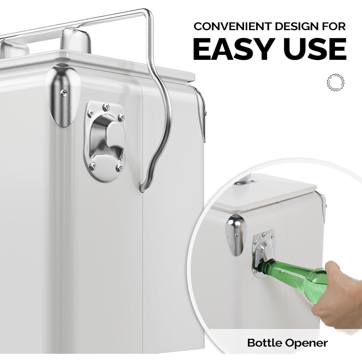 Nevera Portátil VINGLI 13L Retro Aislada para Camping y Picnics