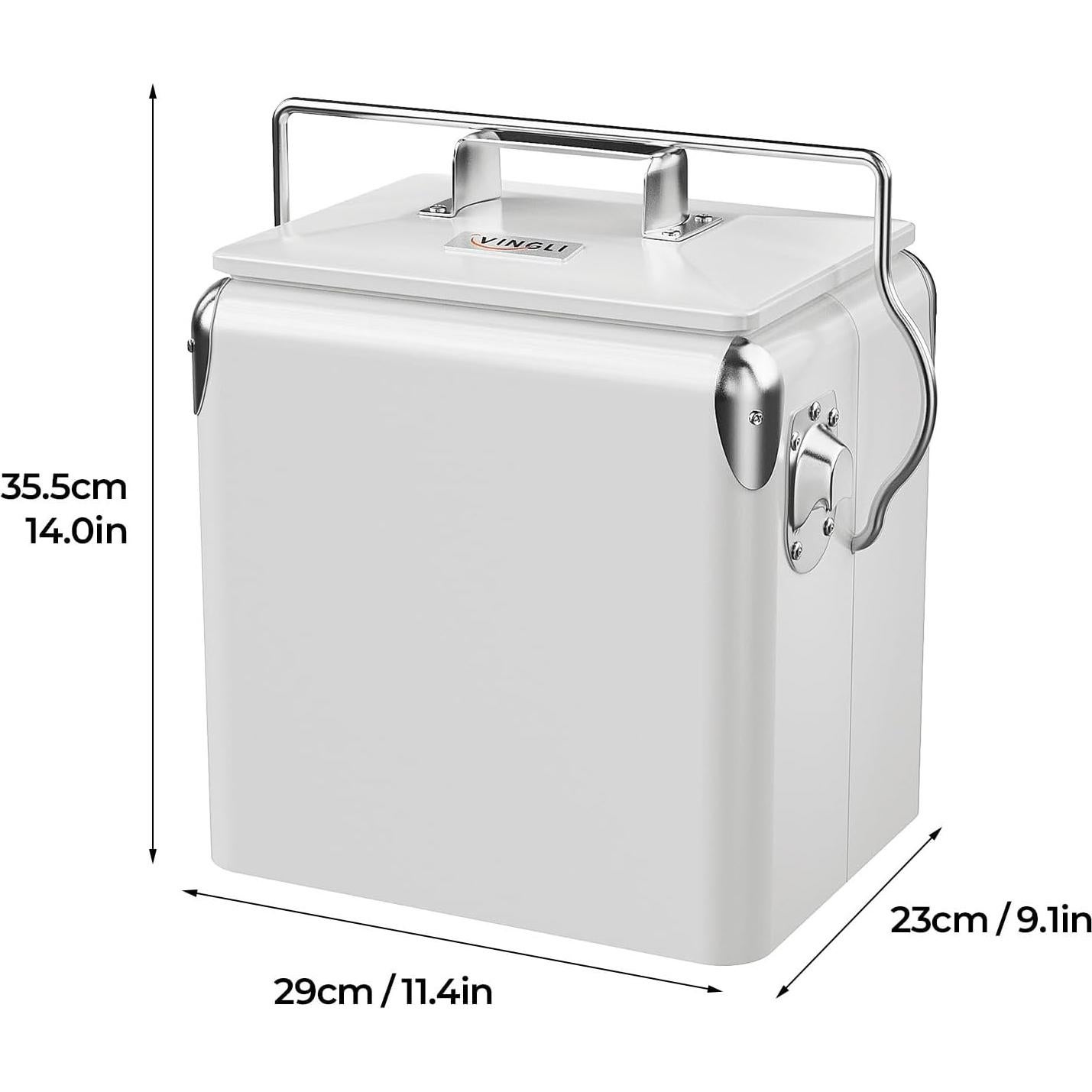 Nevera Portátil VINGLI 13L Retro Aislada para Camping y Picnics