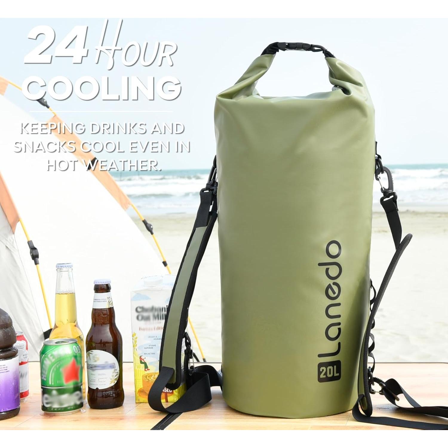 Mochila Enfriadora Plegable Lanedo 20L Impermeable Verde