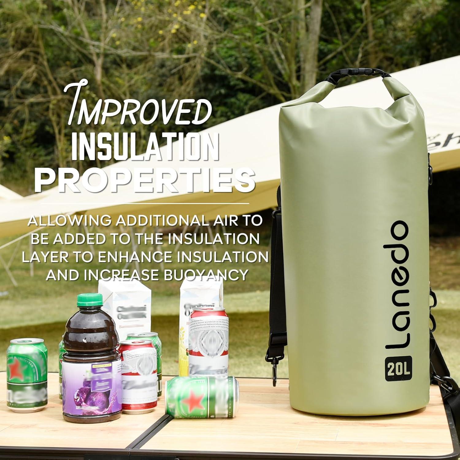 Mochila Enfriadora Plegable Lanedo 20L Impermeable Verde