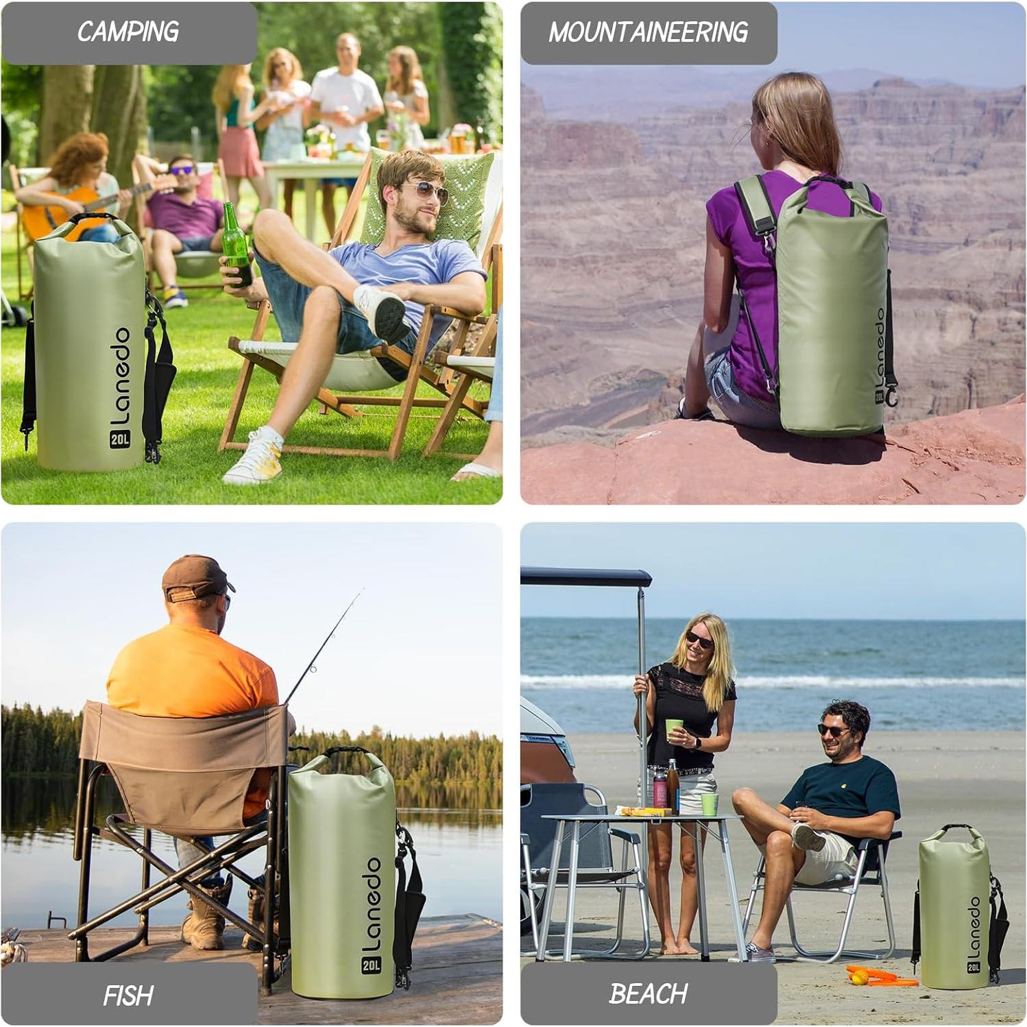 Mochila Enfriadora Plegable Lanedo 20L Impermeable Verde