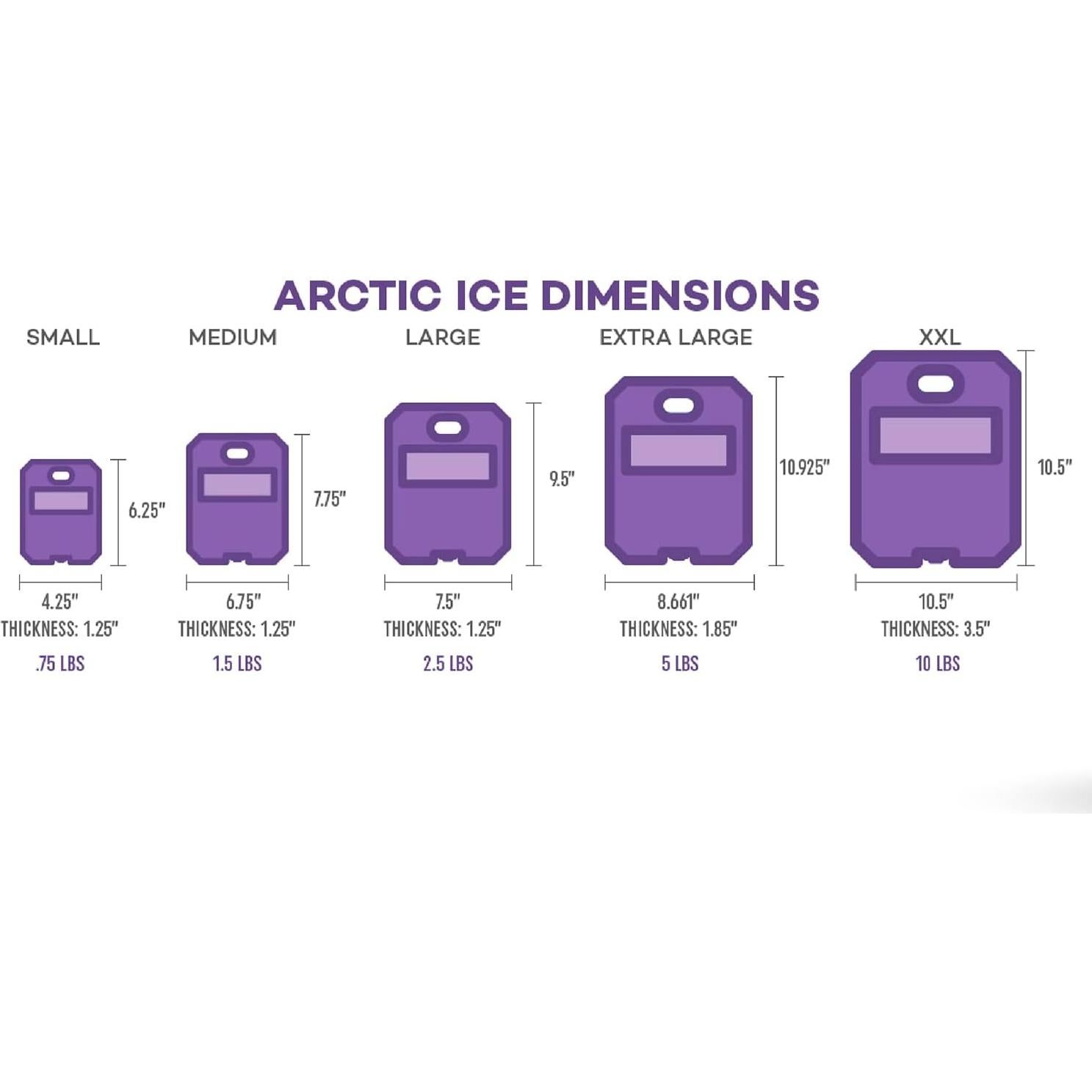 Arctic Ice Tundra Series Long Lasting Reusable Ice Pack - 5° Fahrenheit Cooling Point - Designed to Maintain Freezer-Like Temperatures in Coolers