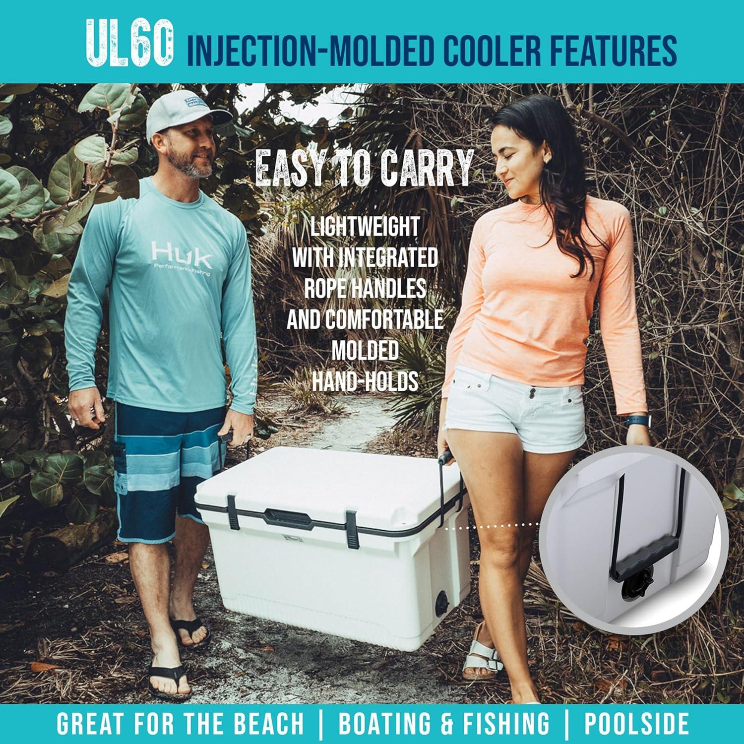 Nevera ENGEL 60 QT Ultra-Ligera con 2 Paquetes de Hielo y Vaso 22 oz