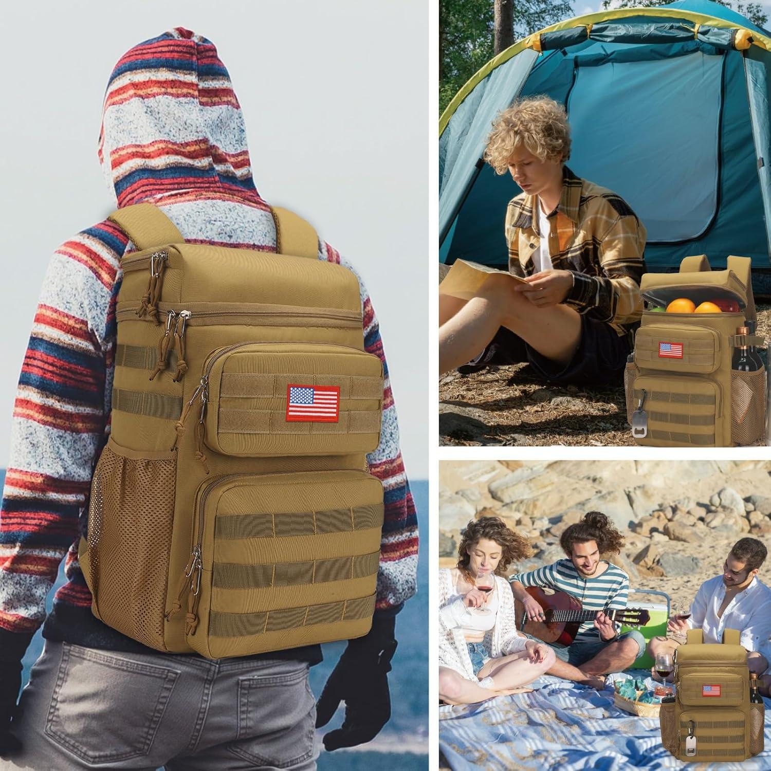 Mochila Táctica Enfriadora ATRIPACK 25L Impermeable Marrón