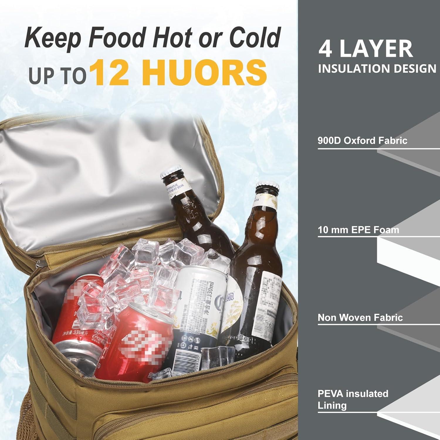 Mochila Táctica Enfriadora ATRIPACK 25L Impermeable Marrón