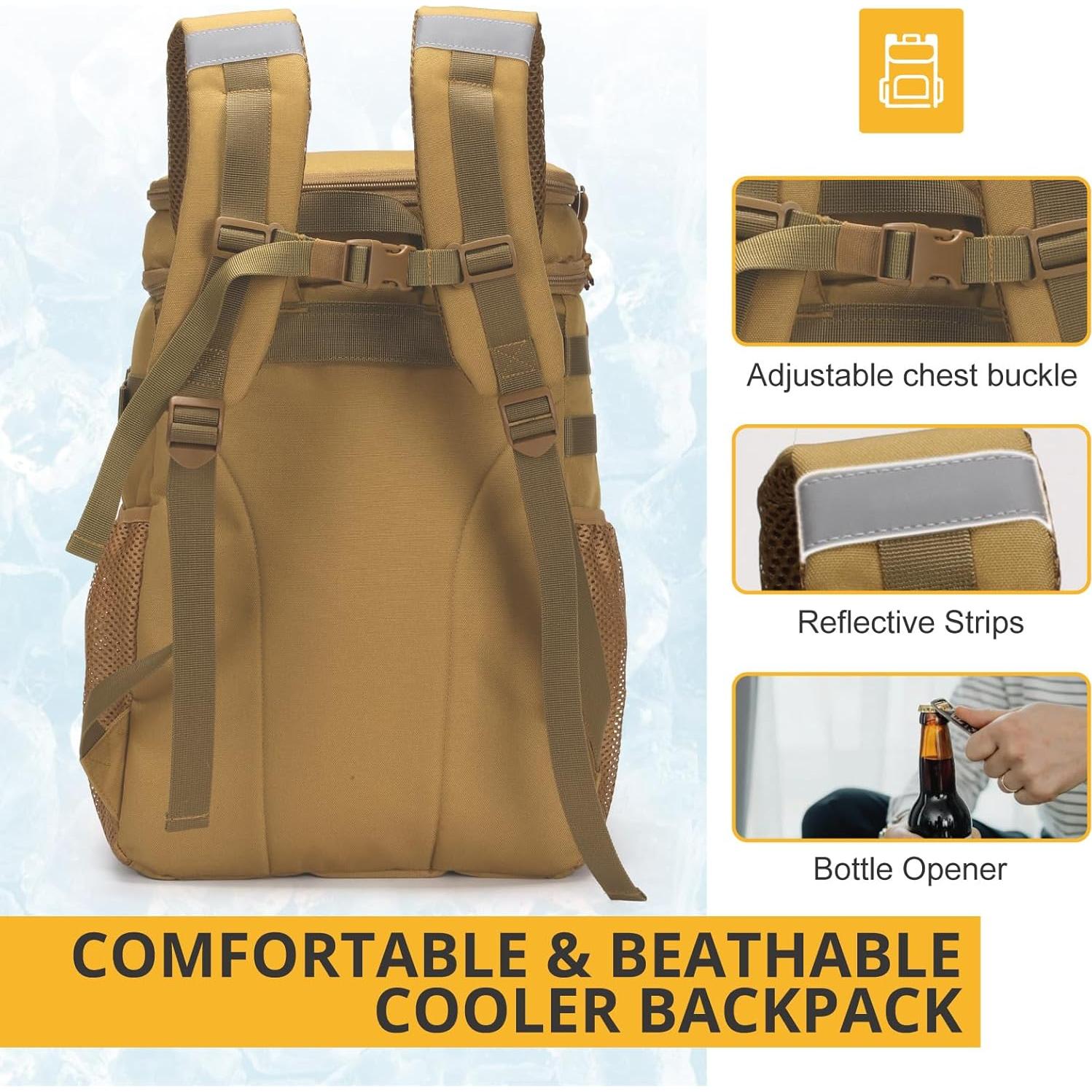 Mochila Táctica Enfriadora ATRIPACK 25L Impermeable Marrón