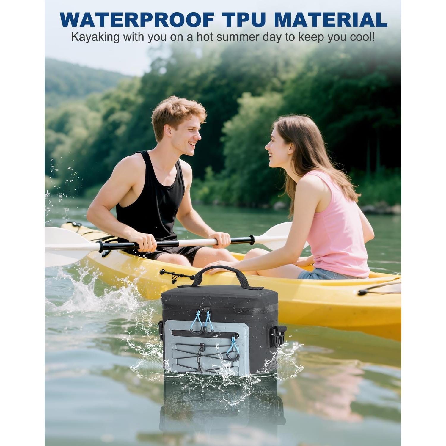 Bolsa de Enfriamiento YULEEE 8 Latas Aislada Portátil Negra