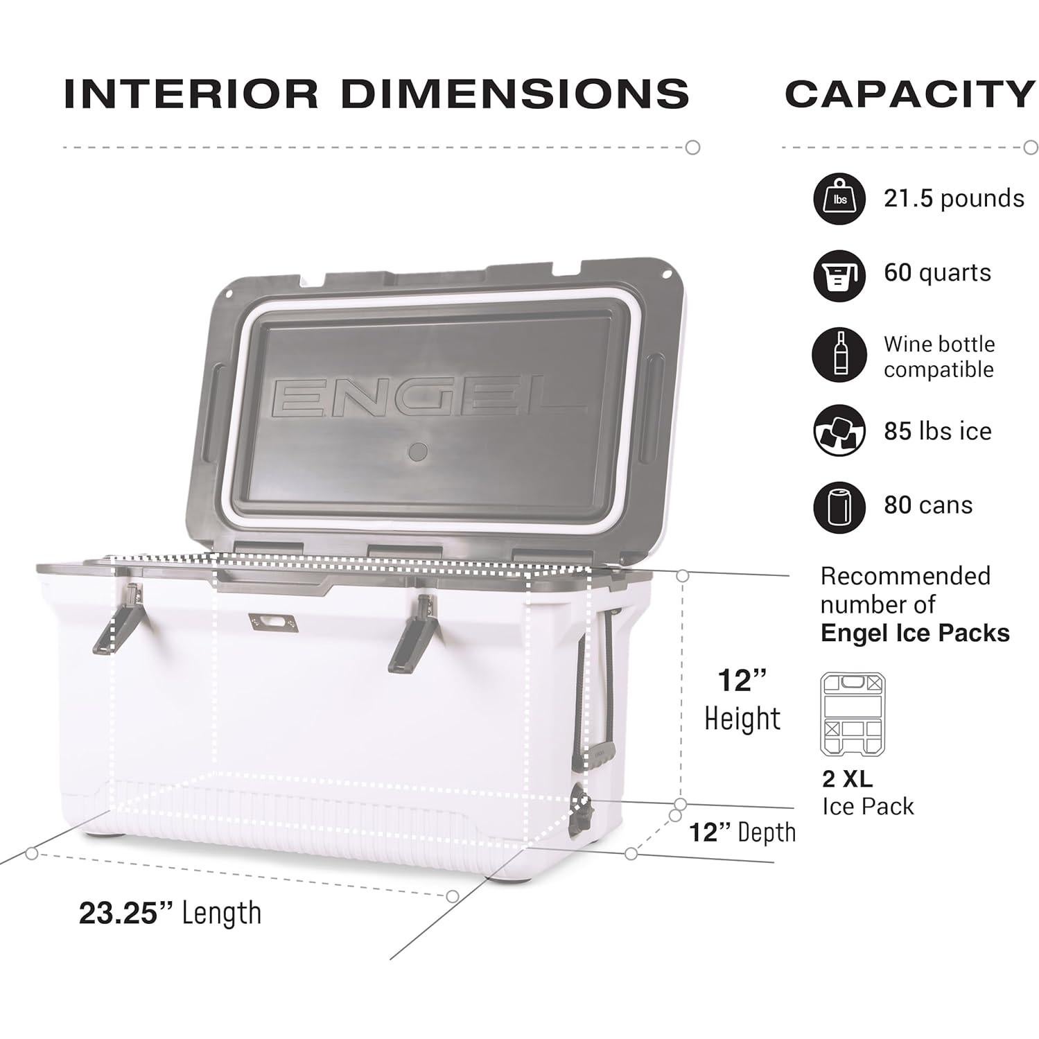 Nevera ENGEL UL60 60QT Ultra-Ligera Aislada 56.8L