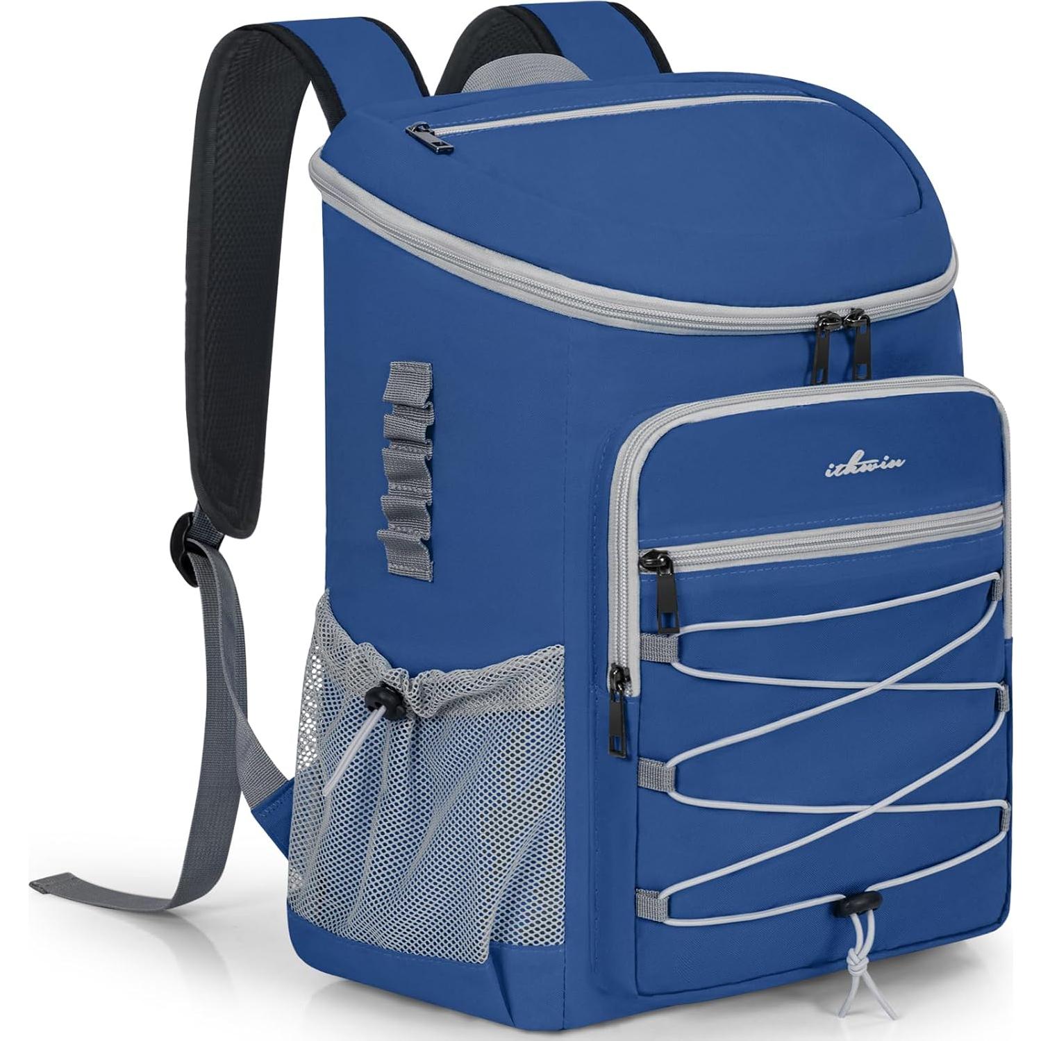 Mochila Enfriadora ITHWIU Aislada 30 Latas 9.9L Azul