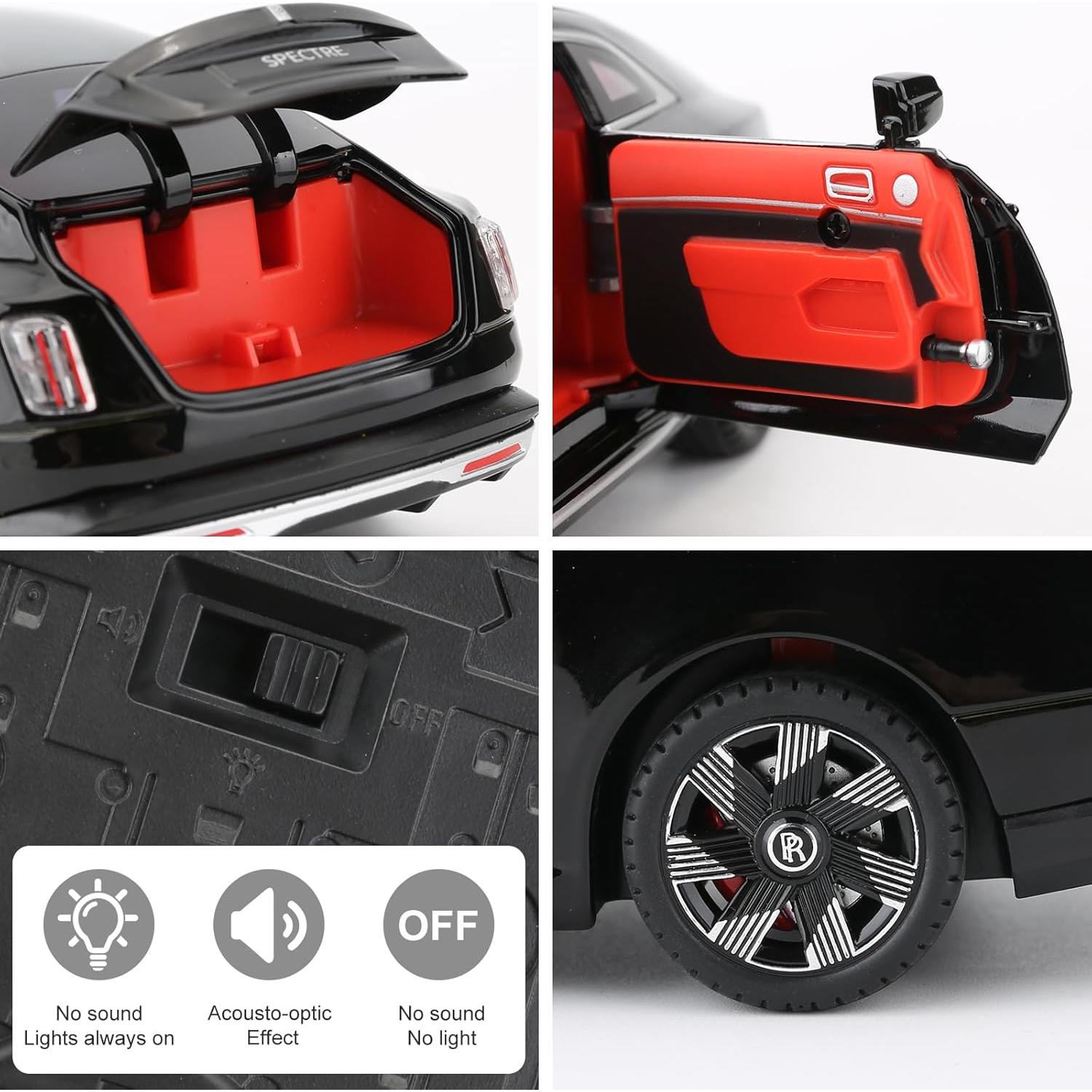 Coche de Juguete Coleccionable BDTCTK Rolls Royce Spectre 1:24