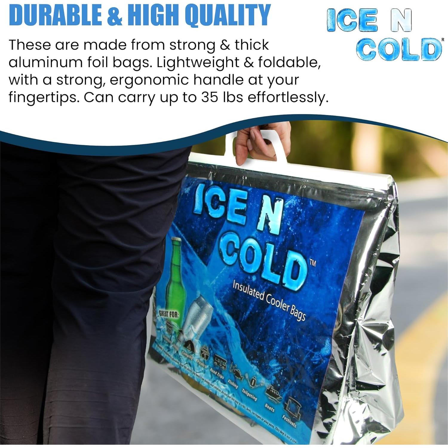 Bolsa Térmica Aislada ICE N COLD Grande 15.88 kg Plegable