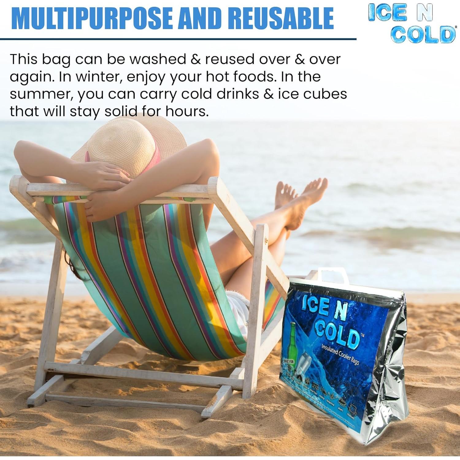 Bolsa Térmica Aislada ICE N COLD Grande 15.88 kg Plegable