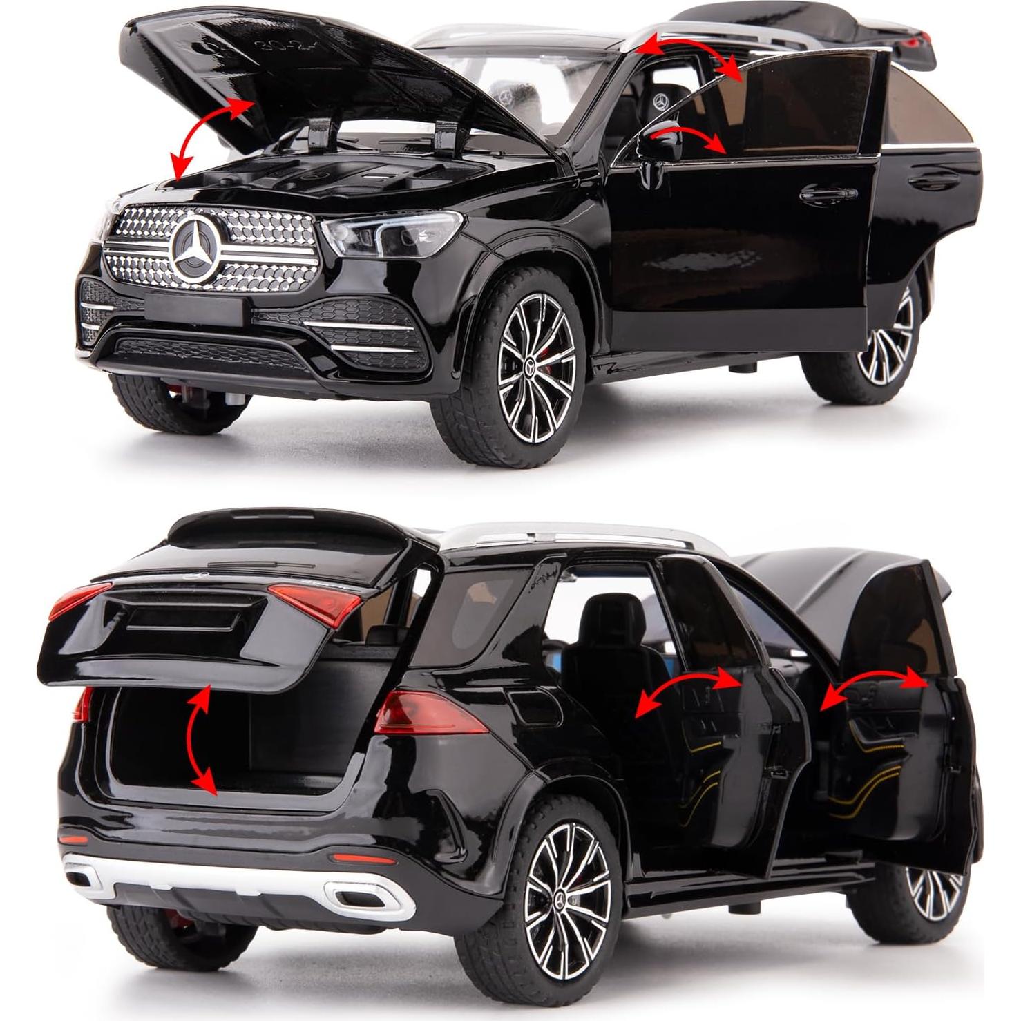 Coche de Juguete Benz GLE 350 WAKAKAC 1/24 con Sonido y Luz