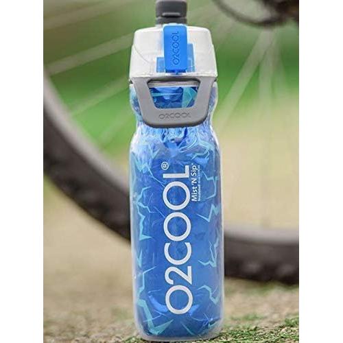 Botella Aislada O2COOL Mist 'N Sip 591 ml Azul Craquelado