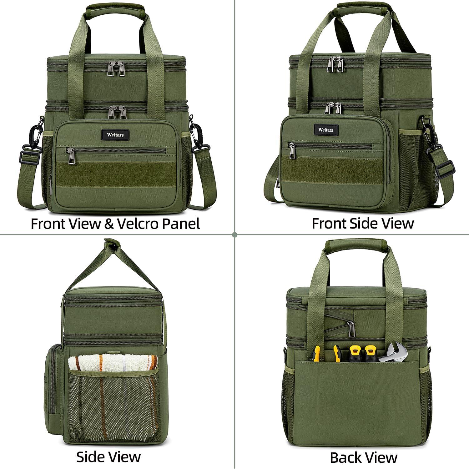 Caja de Almuerzo Aislada Weitars 16L Verde Militar Expandible