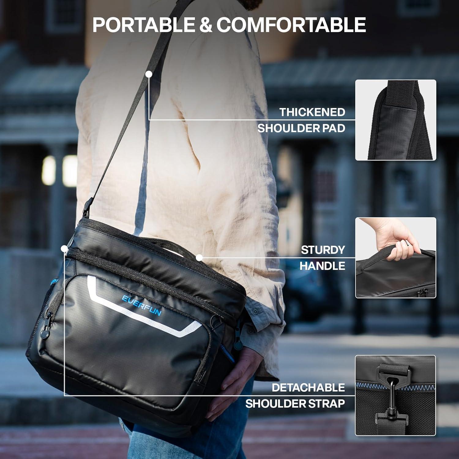 Bolsa de Almuerzo Everfun EF-8008-02 Negra Aislada 24L