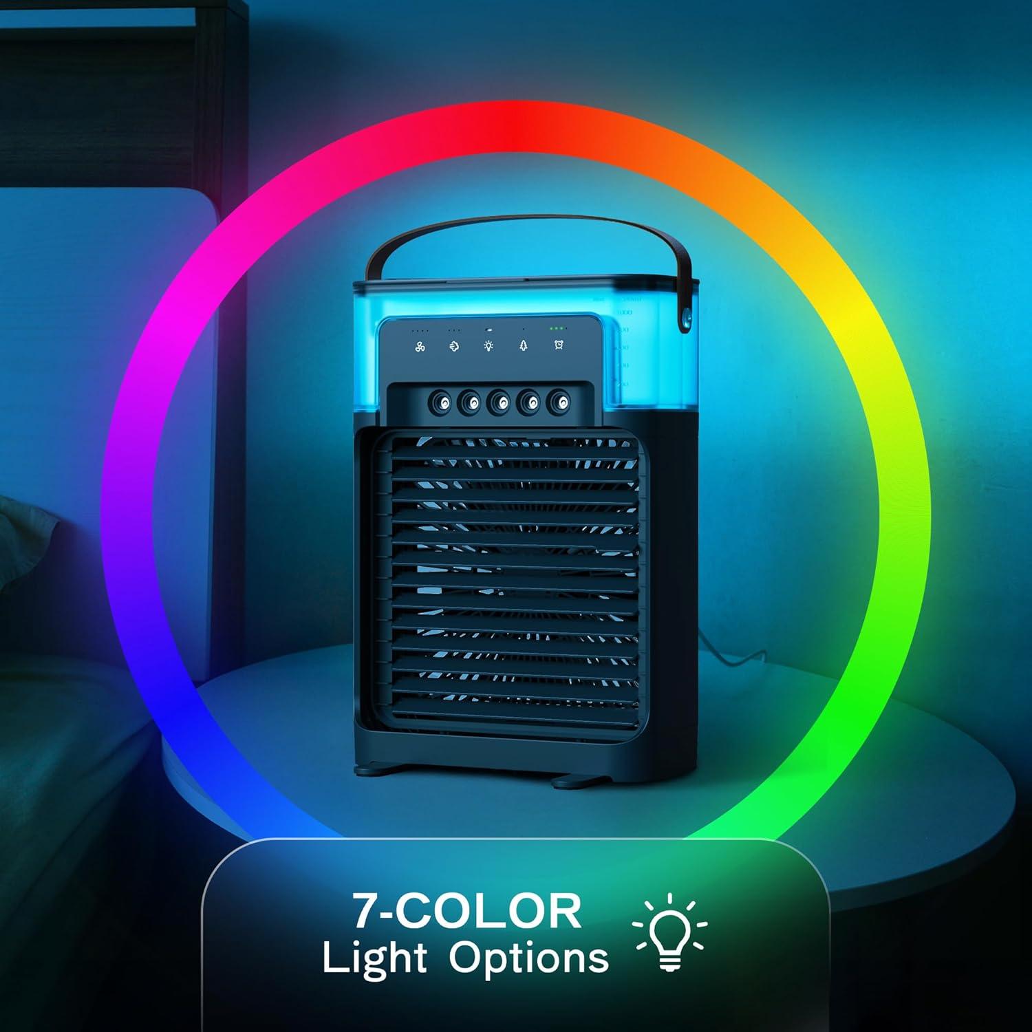 Ventilador Portátil Gadget Geeks con Nebulización y Control Remoto