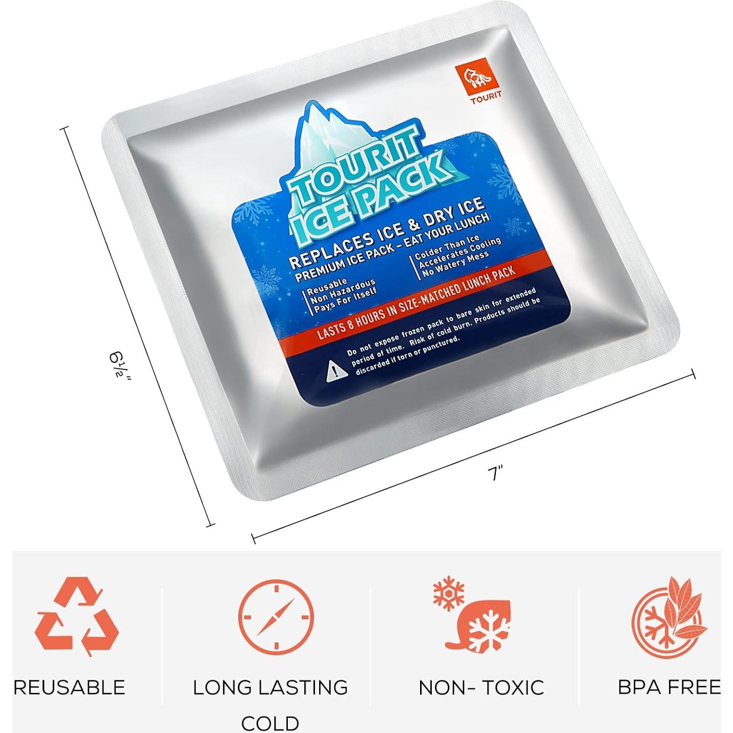 Paquete de Hielo Reutilizable TOURIT 2 Unidades 17.78x16.51cm